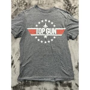 Top‎ Gun Maverick Graphic T Shirt Gray Fighter Pilot Movie Tee Large